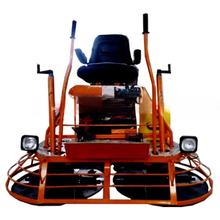 Concrete pavement polisher, hand-push ride-on cement road leveling machine