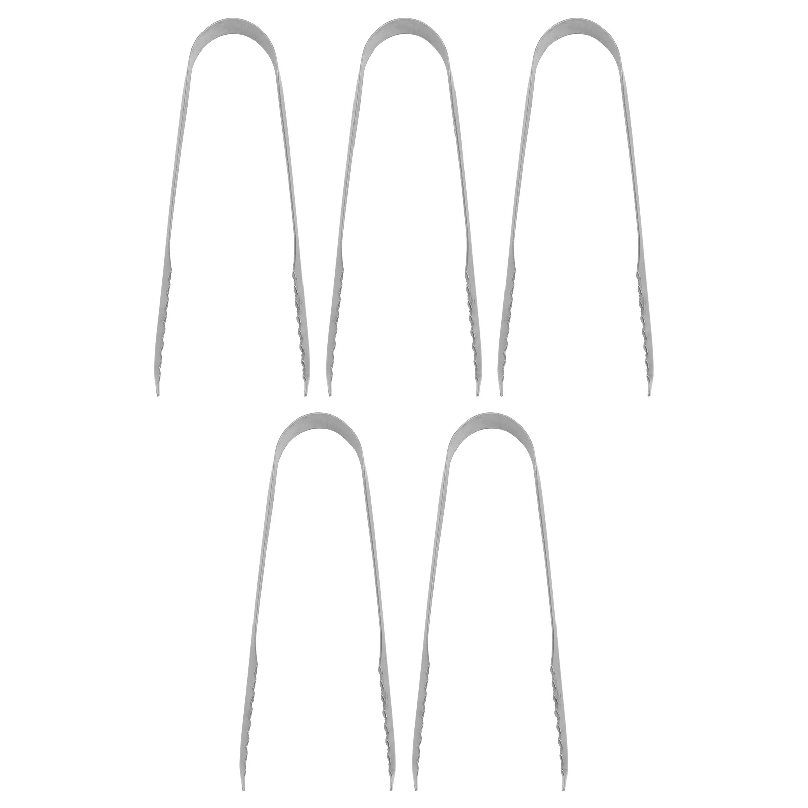 

5Pcs Stainless Steel Ice Tongs Clear Acrylic Sugar Cube Tool for Food Serving Buffet Tea Party Coffee Bar