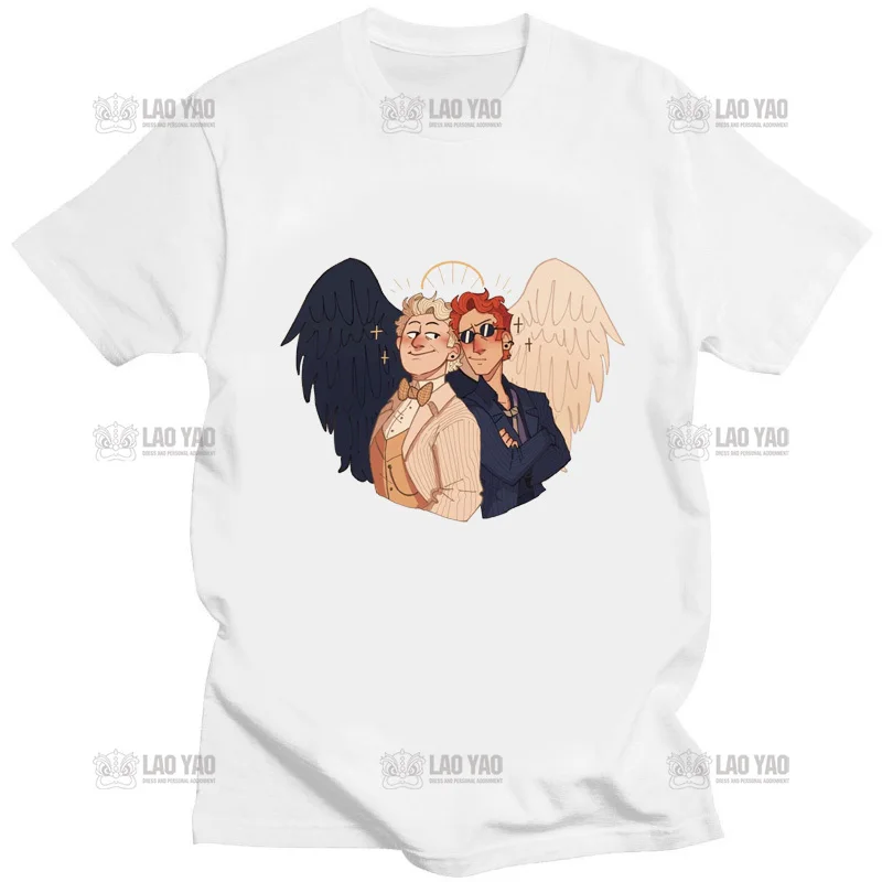 Good Omens TV Series Fashion Print Tshirt Women Men Summer Comfort Shirt Hot Sale Unique Unisex Short-sleev Streetwear Tee Tops