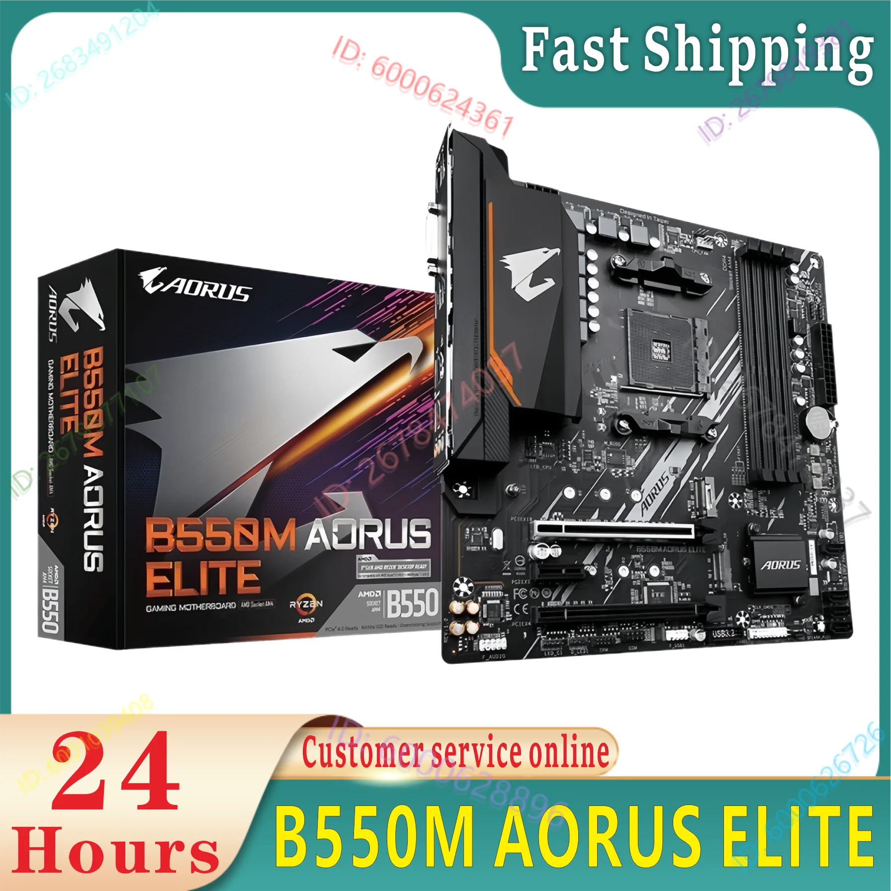 Совершенно новая оригинальная плата для настольного компьютера B550M AORUS ELITE AMD B550, разъем AM4 DDR4, HDMI, совместимая с 128 ГБ PCI-E 4,0 M.2 Совершенно новая оригинальная плата для настольного компьютера B550M AORUS ELITE AMD B550, разъем AM4 DDR4, HDMI, совместимая с 128 ГБ PCI-E 4,0 M.2