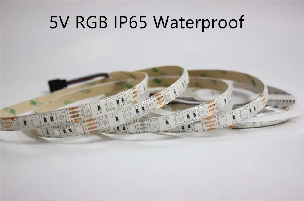 Non waterproof 5V SMD 5050 2835 RGB LED Strip light 300 LEDs / 5M White TV Background String Ribbon  Brighter than 3528 3014;