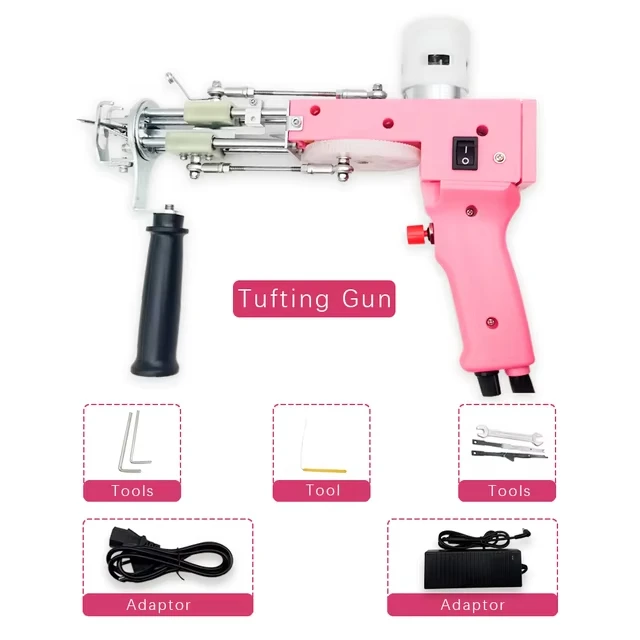 2-in-1 Tufting Gun Pro Kit - Dual-Mode Craft Tool for Rug Making & Carpet Repair