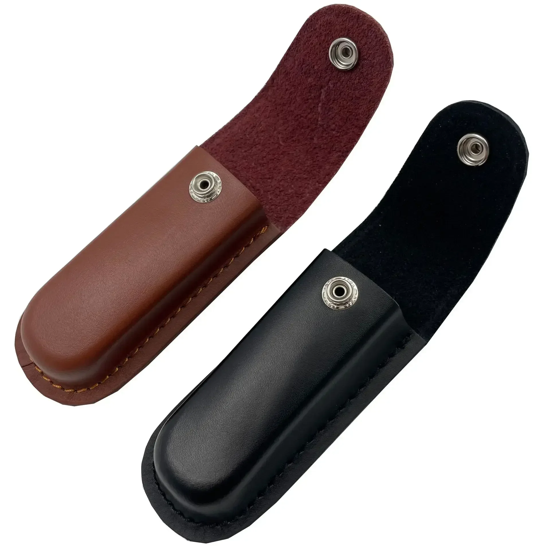 1PC Brown Fold Knife Cover Tool Flashlight Belt Loop Case Holder Leather Sheath Pocket Hunt Camp Outdoor Carry Equipment