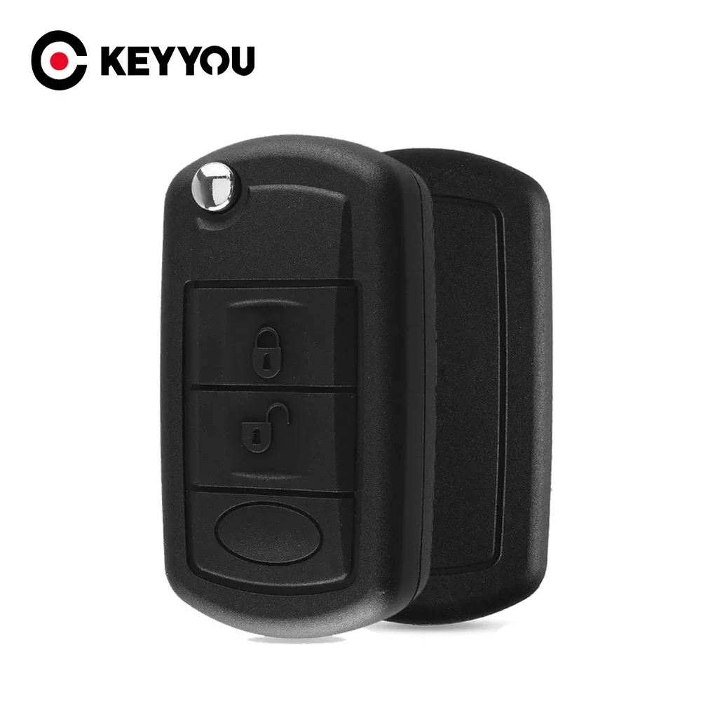 KEYYOU HU92 Uncut Blade Replacement Remote Key Case For LAND ROVER Range Rover Sport LR3 Discovery Folding Shell