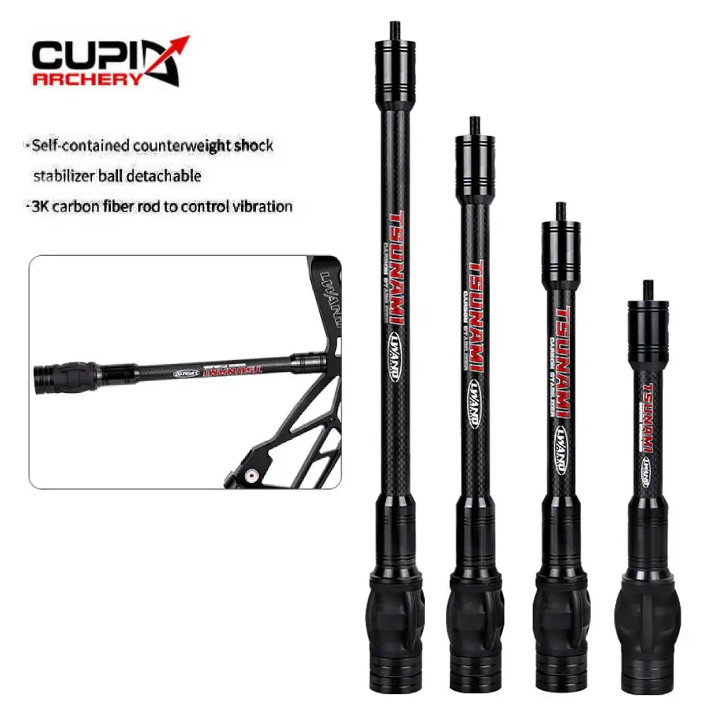 Portable Balance Bar Stabilizers, Shooting Archery Bow and Arrows Set, 3K Carbon Hunting Accessories,, 6 