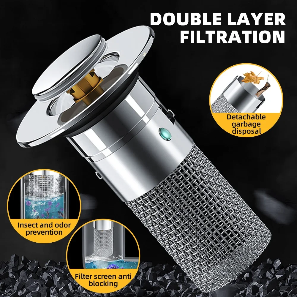 

Sink Drains Filter Bathroom Pop-Up Sink Filter Plug Stopper Wash Basin Hair Catcher Sink Strainer Stopper Kitchen Accessories