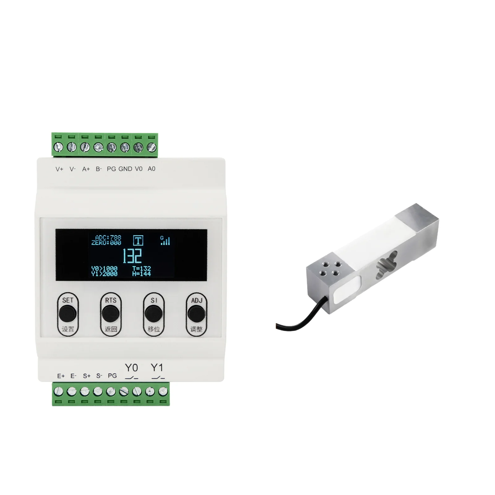 

Load Cell Sensor with Transmitter Load Cell Amplifier 4-20mA Test Tension and Compression 100KG 200KG 350KG Weighing Sensor