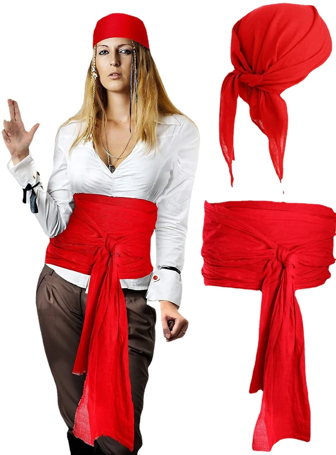 Unisex Mannen Vrouwen Bandana Durag Hoofddeksels Hoofddeksels Zijde Piraat Cap Wrap Hoeden De Riem