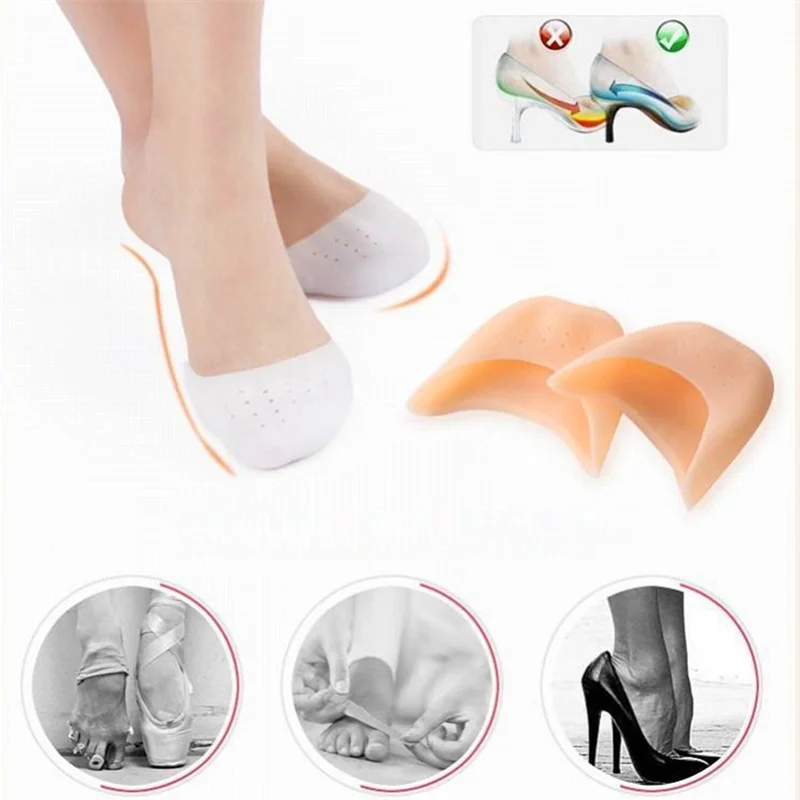 

Silicone Toe Protector Soft Shoes Insoles Forefoot Breathable Toe Pads Ballet Toe Caps Cushions Metatarsal Cover For High Heel