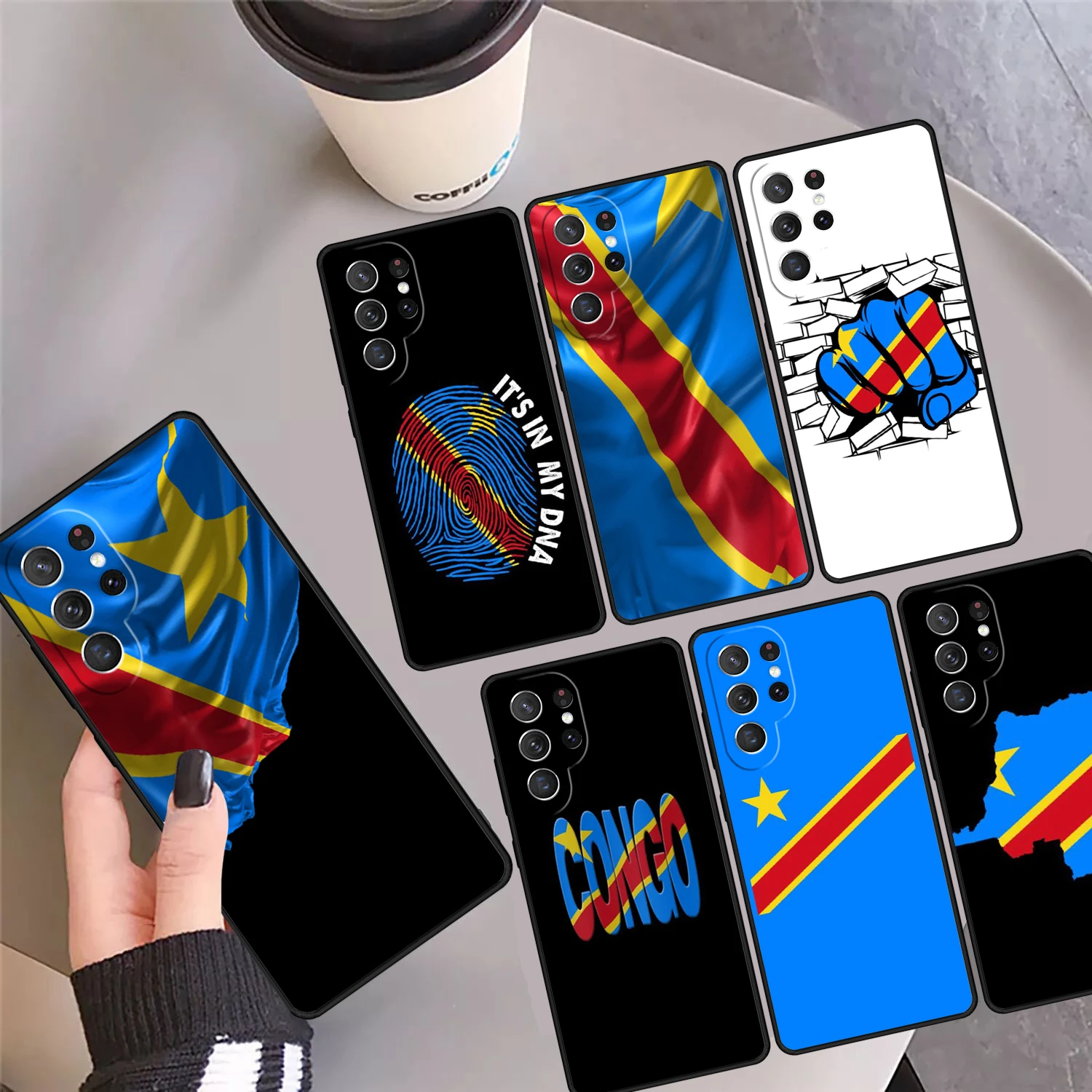 

Чехол для телефона с флагом Демократической Республики Конго для Samsung Galaxy S24 S25 Ultra 23 S22 Plus S21 FE S20 Note 10 Pro 20