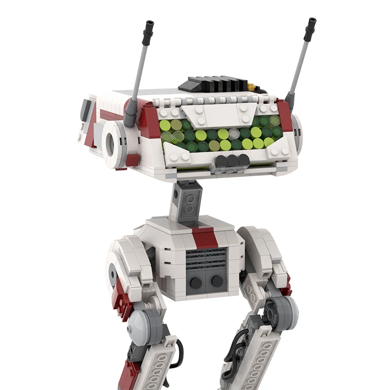 مكعبات بناء Explorer Droid BD-1 MOC، رفيق روبوت الخيال العلمي مع الماسح الضوئي، مغامرة الفضاء DIY لهواة الجمع