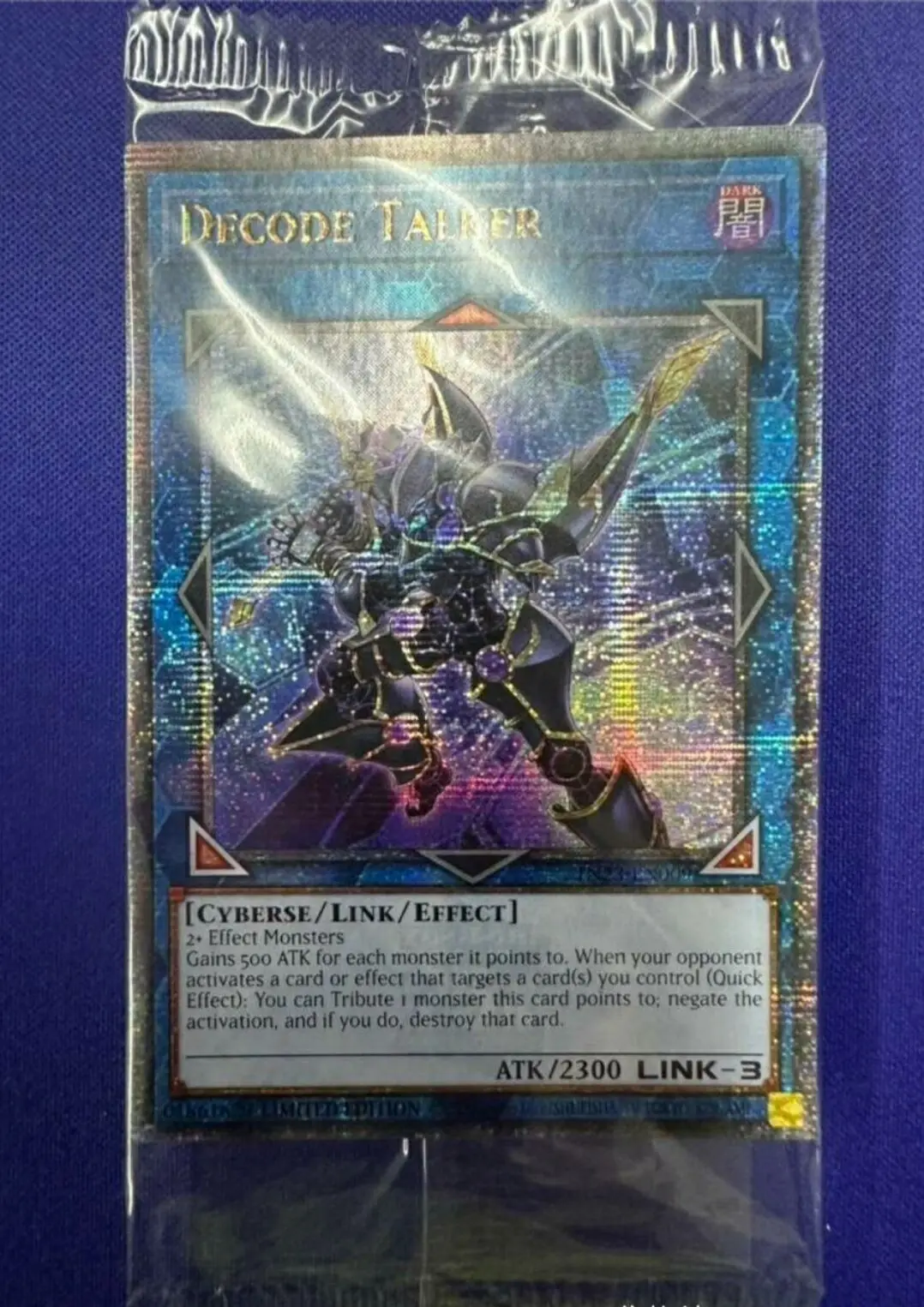 Yugioh Mestre Duelo Monstros Cartão Selado, Decodificar Talker, 25th Quarter Century, Secret Inglês, Coleção TCG, Mint, TN23-EN009