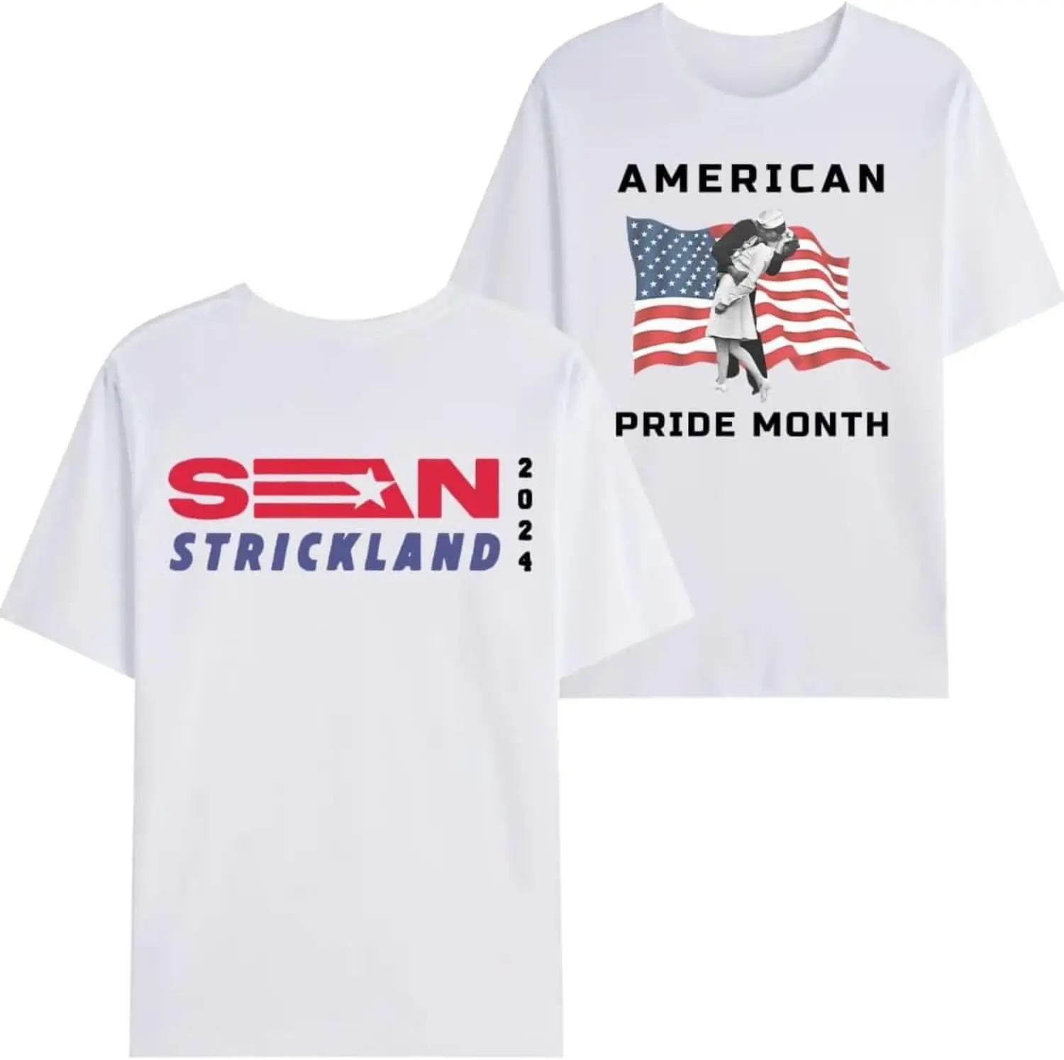 Sean Strickland American Pride Month Shirt, American Pride Month T-Shirt, standard, Black New Fashion Top Tees