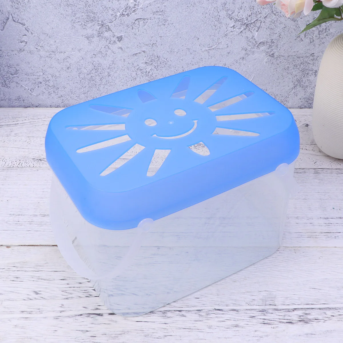 

Breathable Portable Transparent PP Plastic Fish Tank Small Pet Nest Durable Practical Home Office Decor Random Color