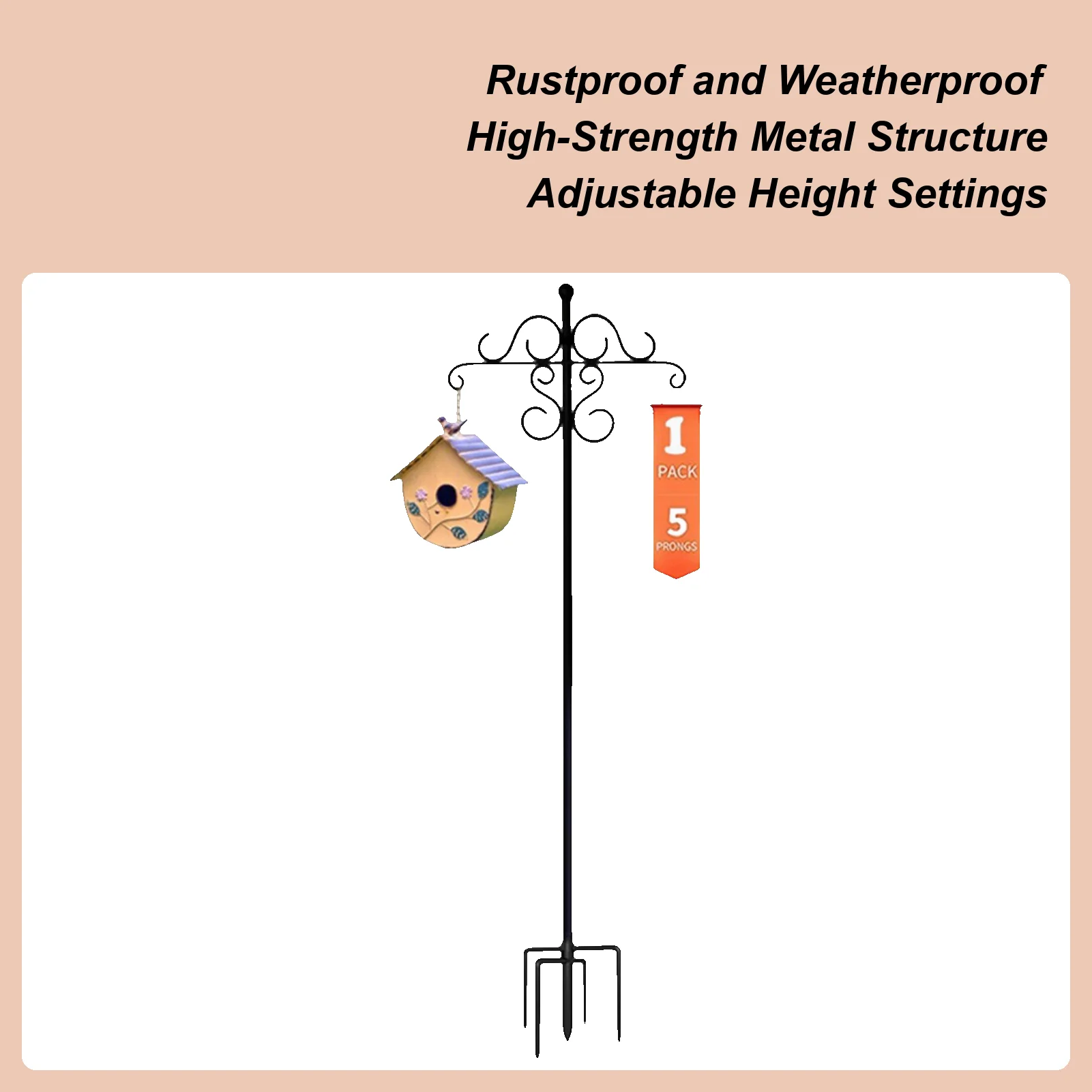 

Bird Feeder Pole Bird Feeder Hangers For Outside Load-Bearing Backyard Wildlife Watching Hanger Station For Outdoor Courtyard