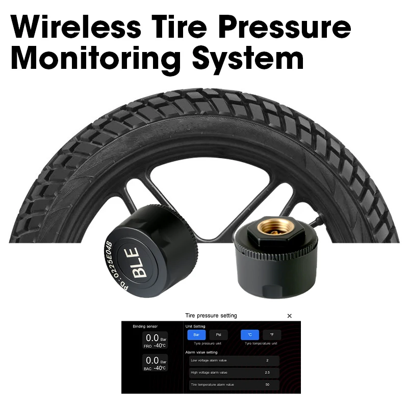 Srnubi 7 "écran Carplay pour moto DVR Navigation GPS sans fil Android Auto Airplay miroir-lien moniteur de moto avec TPMS