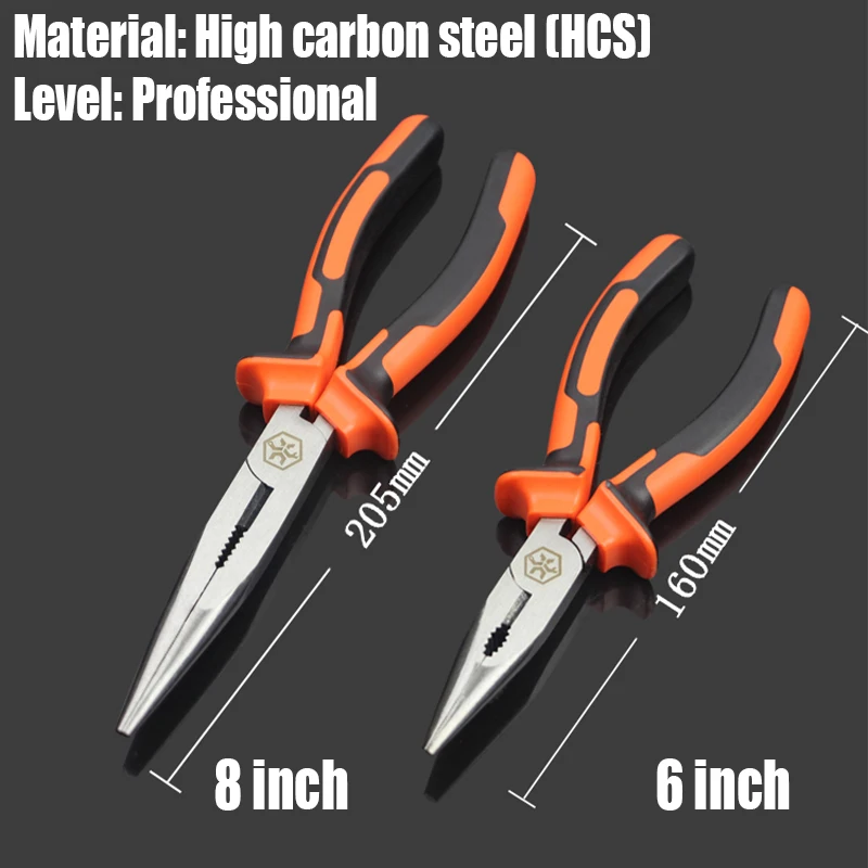 3PCS 6/8 Inch Pliers Set Steel Wire Pliers Needle Nose Pliers Diagonal Pliers Wire Cutters Jewelry Tool Pliers Hand Pliers Tool