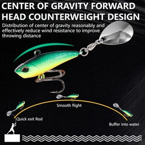 Caminhada peixe spinner isca de metal vib 7g 11g 15g 21g isca de pesca rotativa cauda vibração lantejoulas japão wobbler isca de corrico pesca 8 principais vendas isca artificial com movimentos - №4