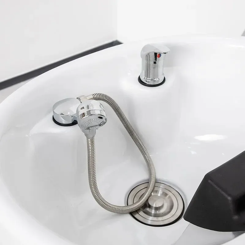 Semplice trattamento giapponese del cuoio capelluto Metti sulla testa del trucco Letto spa Shampoo Sedia Bacino Barella Parrucchiere Sedie per il lavaggio Coiffure di bellezza