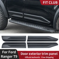 Slim Matte Black Side Door Molding Body Cladding For Ford Ranger T9 2023 2024 Wildtrak XLT XL XLS Sport Next Gen Accessories