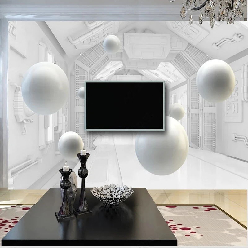 Abstract Corridor Space Spherical 3D Photo Mural Wallpaper Living Room Study Background Wall Home Decoration Papel De Parede 3D