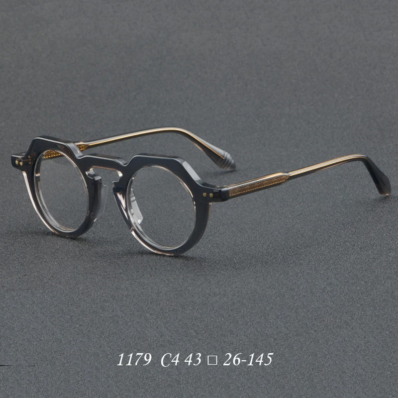 Niche literary glasses frame men and women retro round personality optical prescription myopia lenses fashion round face