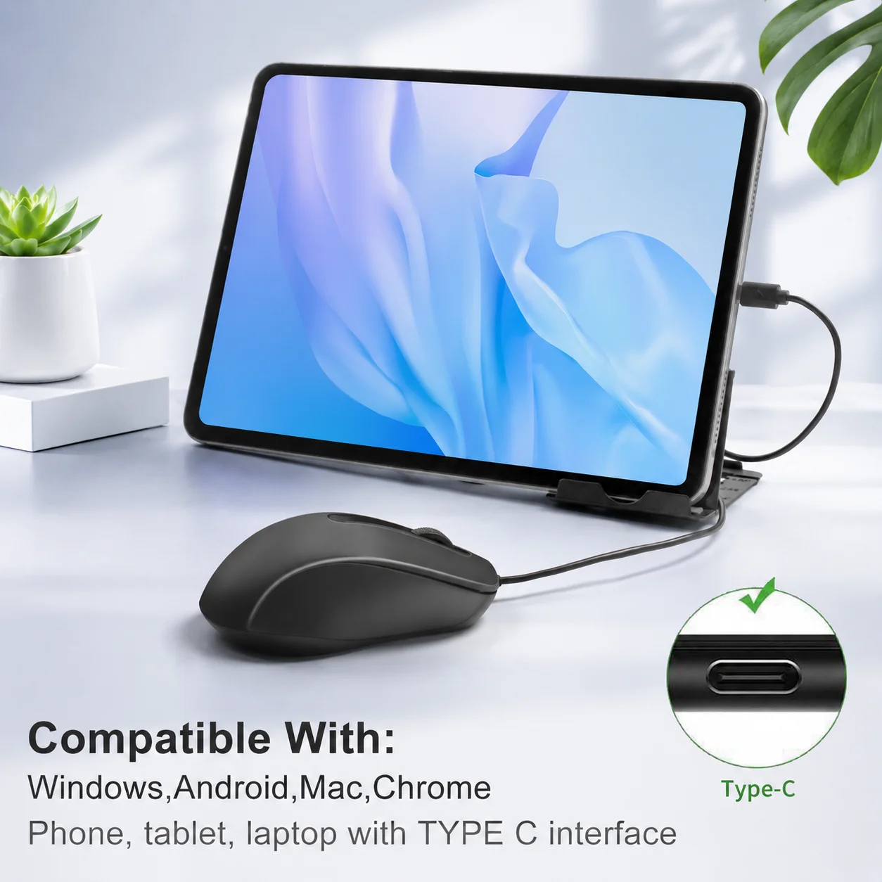 Type-C Mouse Ergonomic USB C M - Gaming Console Buttons recension och pris