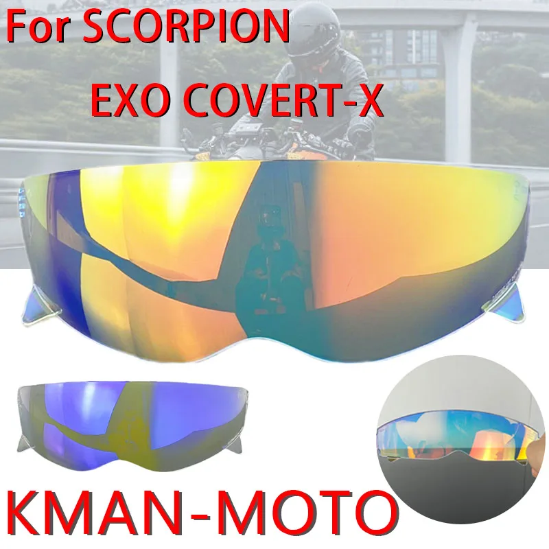 Helmet Windshield for Scorpion Exo Combat Covert-X Motorcycle Helmet Visors UV Protection Visors Motorcycle Helmet Accessories