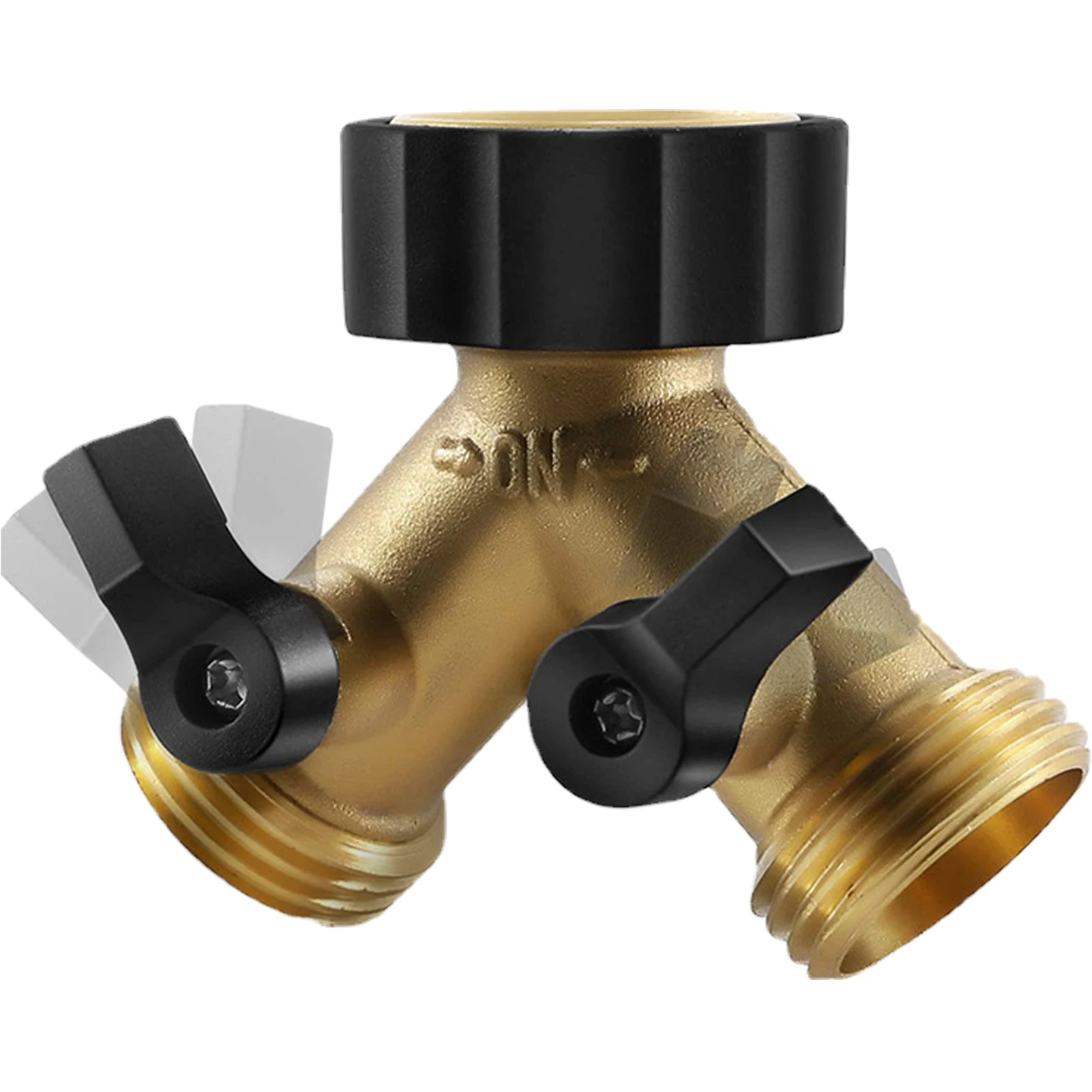 Garden 2 Way Garden Y Hose Splitter Brass 3/4