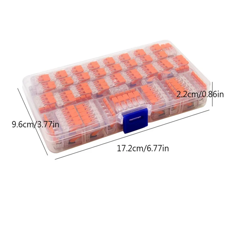 75Pcs Box Electrical Lever Wire Connectors 2 Pin 3 Pin 5 Pin Electric Cable Clamp Mini Quick Wire Terminal Push-in Connector image 5