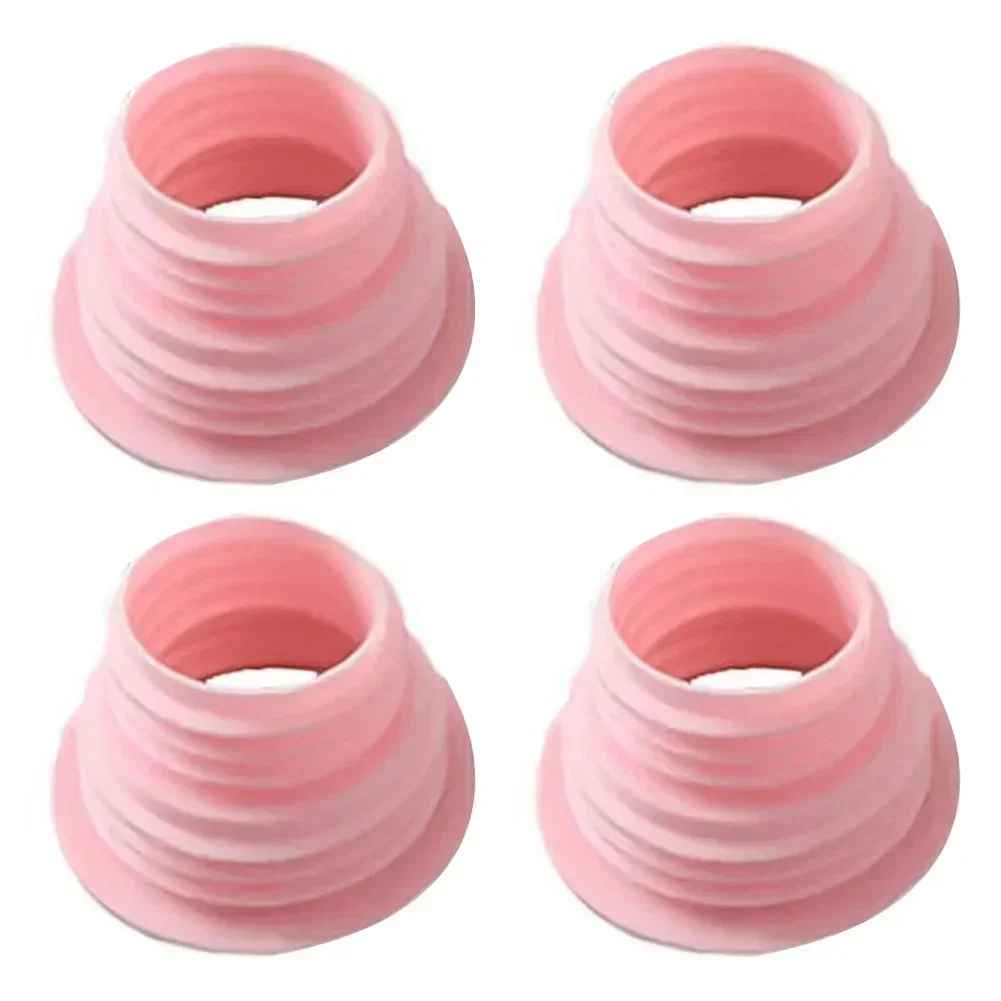 4pcs/set Silicone Drain Pipe Hose Sewer Seal Ring Fits For Washing Machine Tank Floor Leakage Sewer Pipe Joints