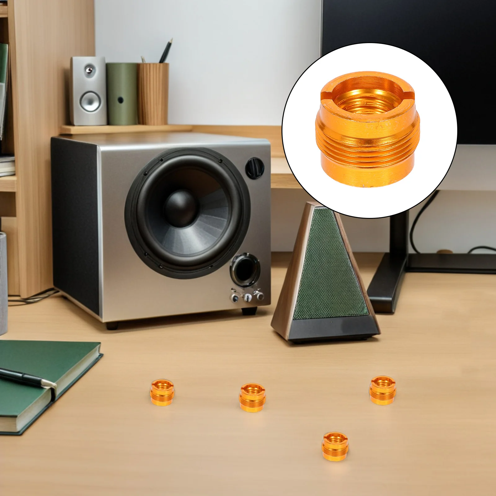 

6Pcs Universal Mic Holder Threaded Screw Adapter for Microphone Stand Nut Connector Studio Stage Field Use Mic Adapter