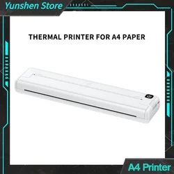 A4 Thermal Error Printer Small Home Office Bluetooth Wireless Handheld Portable Inkless Thermal Error Printing School Supplies