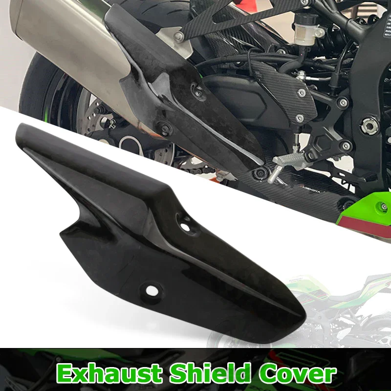 Carbon Fiber For ZX4R ZX4RR ZX-4R ZX-4RR 2023 2024 Motorcycle Exhaust Pipe Heat Shield Cover Protective Anti Scalding