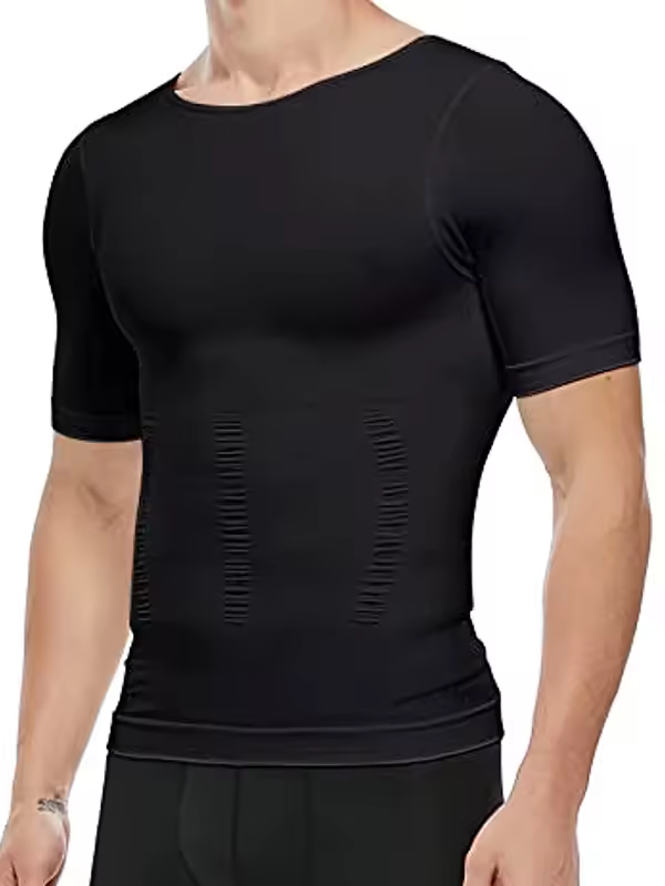 Mens Slimming Body Shaper Vest Shirt Abs Abdomen Slim Gym Workout Tummy Control Compression Tank Top Sleeveless Shapewear - Image 8
