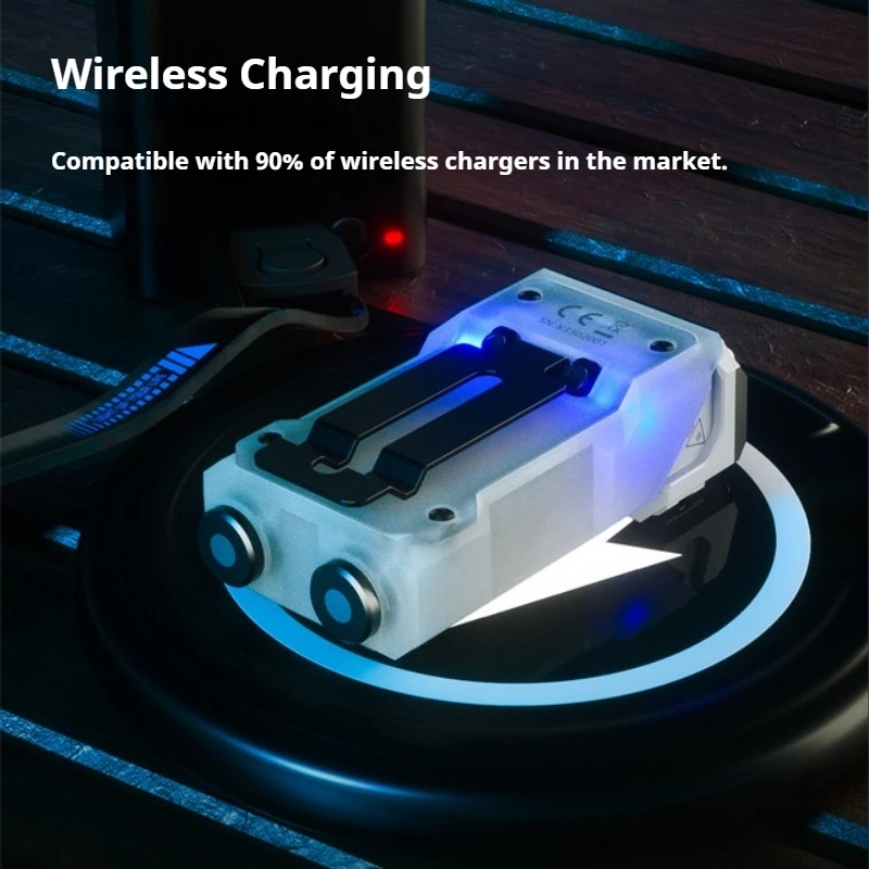 Wuben X3 مصباح يدوي للتخييم في الهواء الطلق عالي الكثافة شحن لاسلكي ضوء أحمر أبيض صغير متعدد الوظائف مصباح مغناطيسي محمول