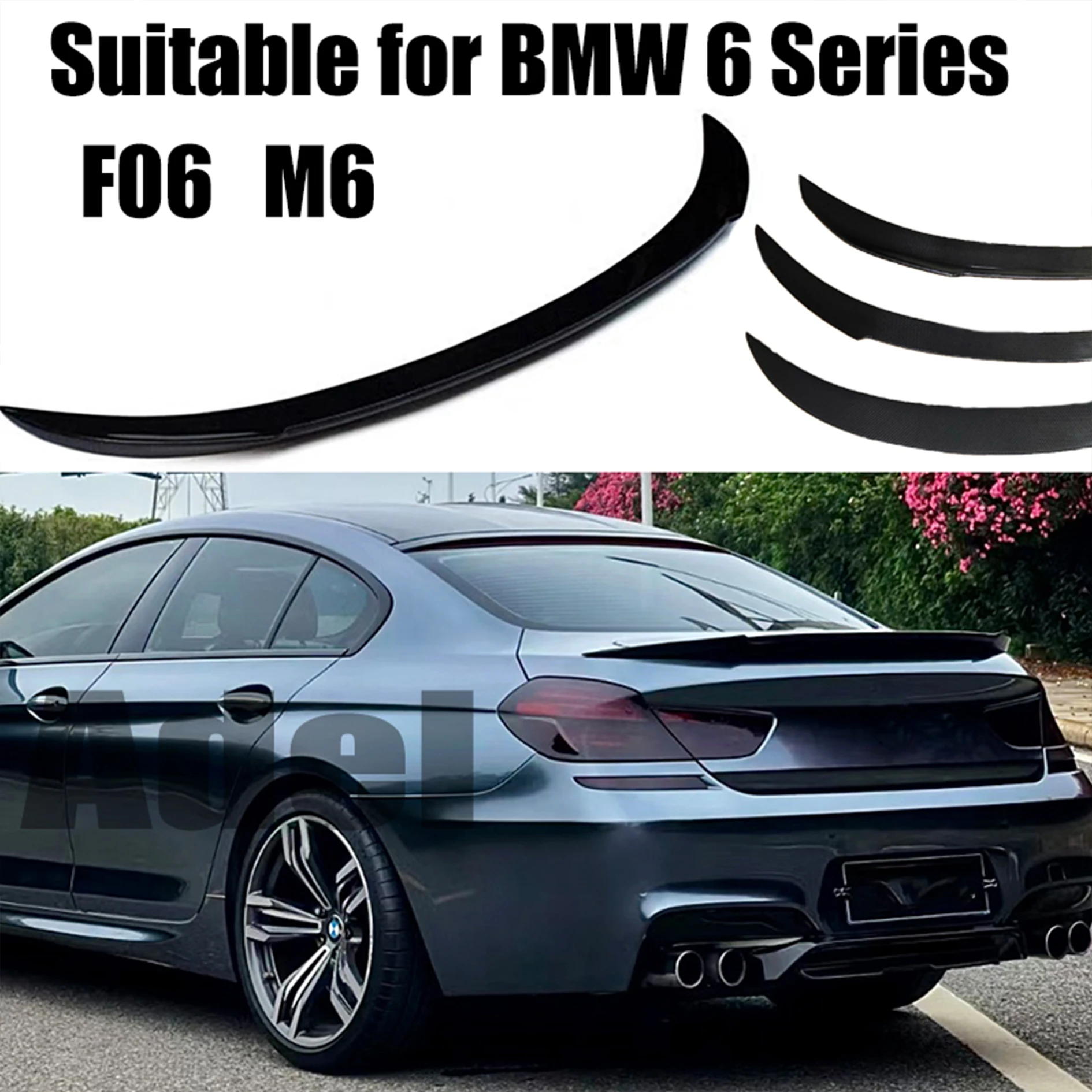 

For BMW 6 Series F06 and M6 4 doors Carbon Fiber Rear Luggage Spoiler Tail Wing 640i 640d 650i 2011-2017 Automotive Design