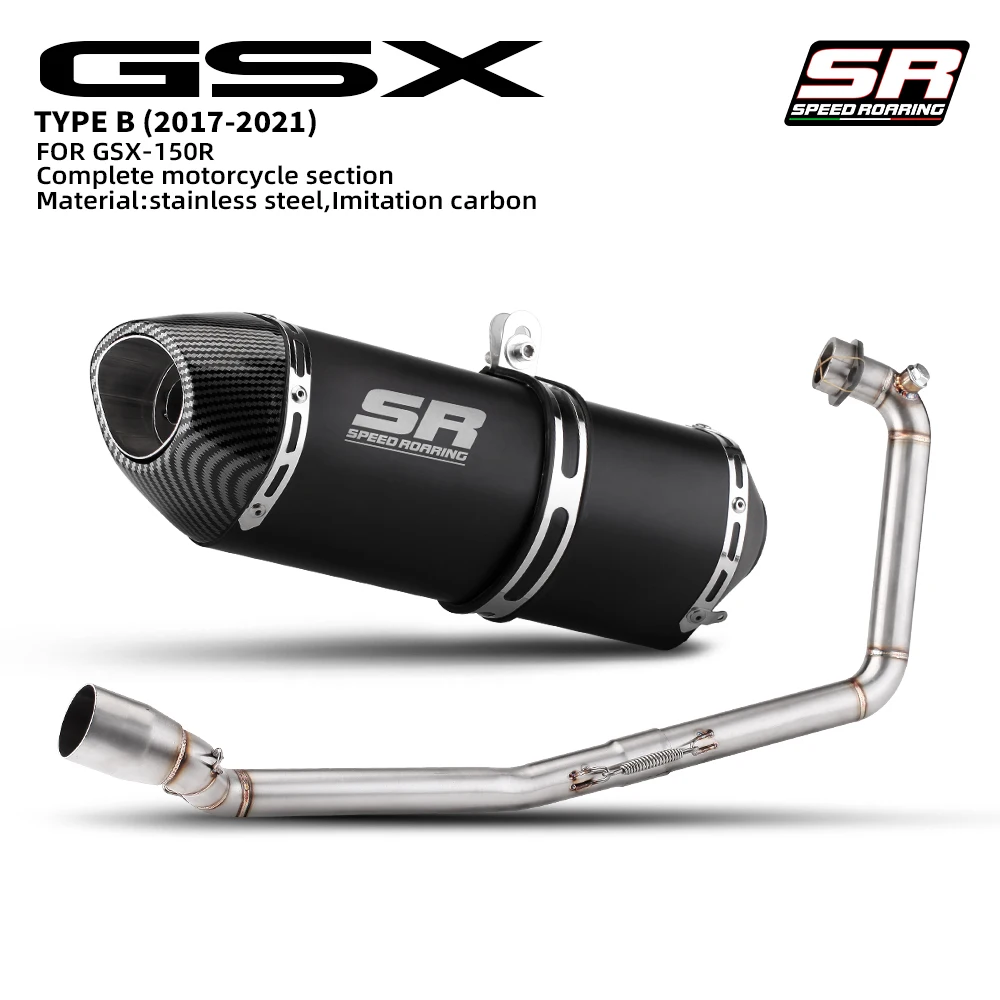 

Suitable for GSX-150R, GSX150R modified front exhaust manifold slip on R77 escape exhaust complete system 2017-2021
