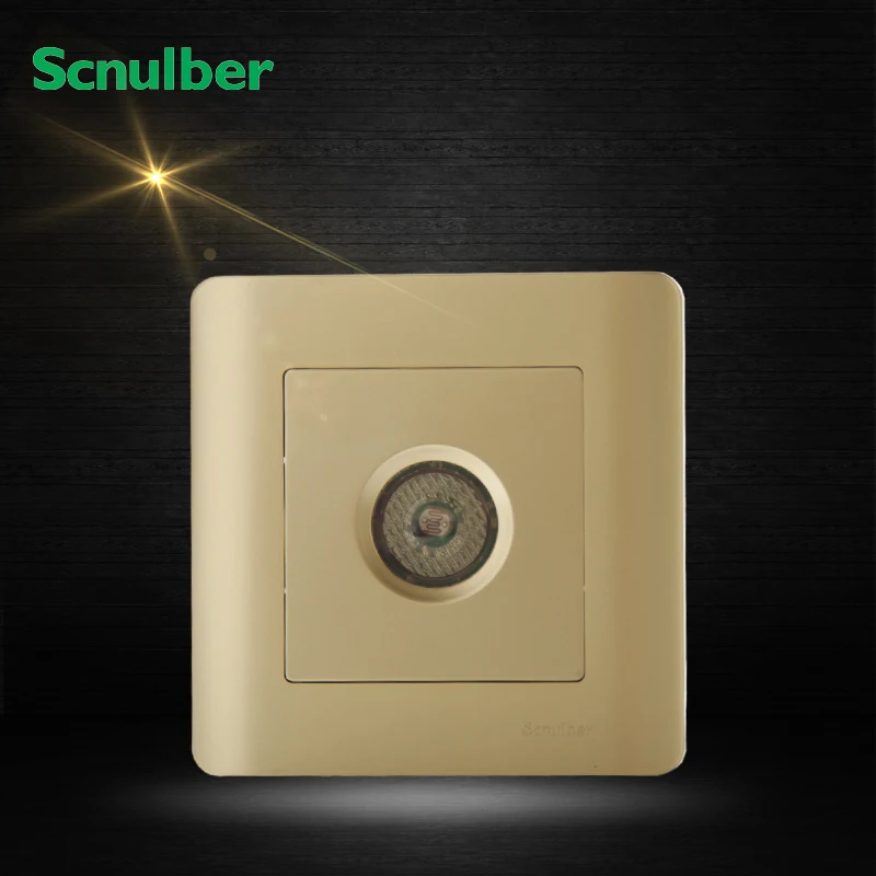 

luxury 86 type champagne voice light operated transmit acoustic light activated delay wall switch