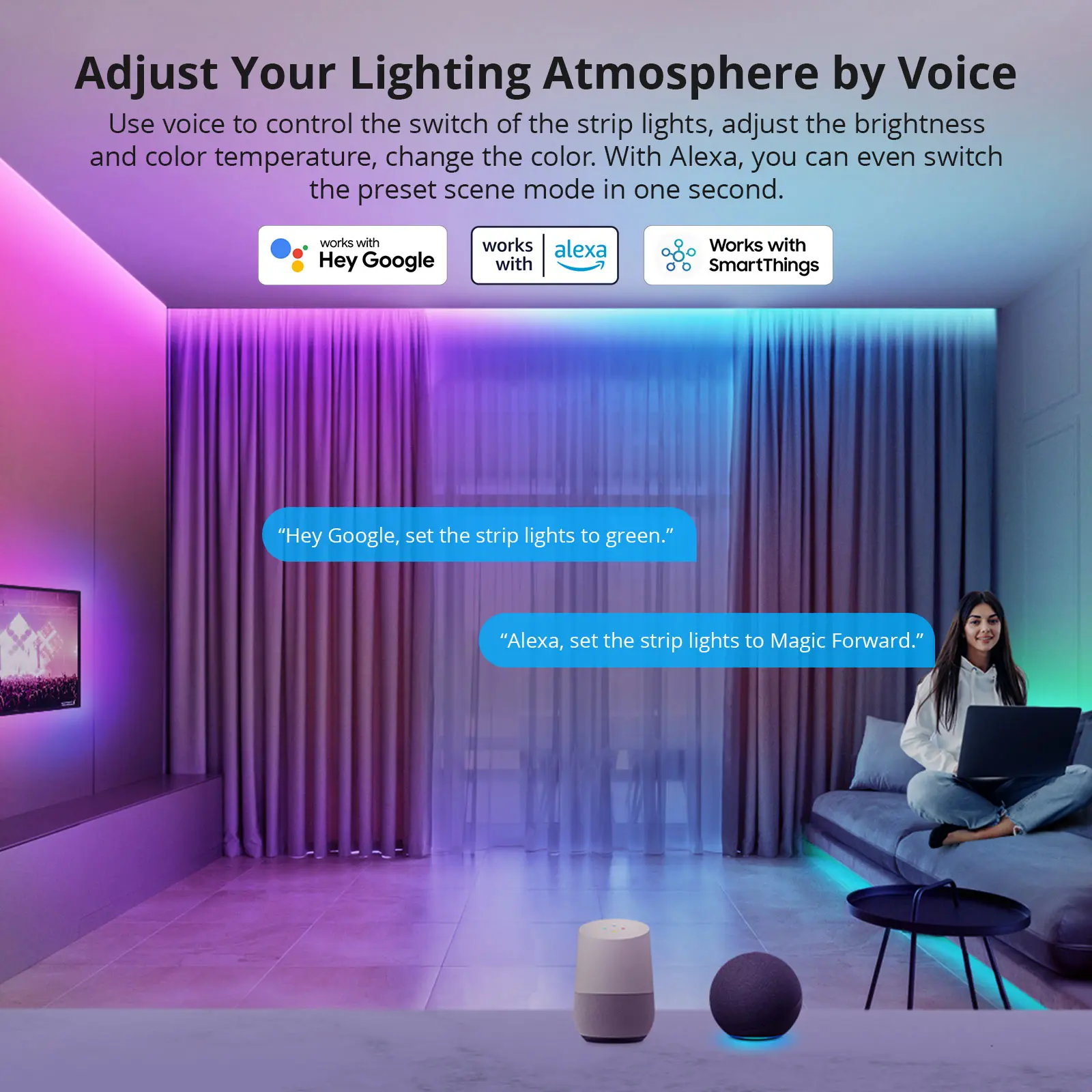 Bande lumineuse LED intelligente SONOFF L3 Pro RGBIC WiFi 5 m/16,4 pi 44 éclairages préréglés bande de lampe étanche mode musique commande vocale Alexa