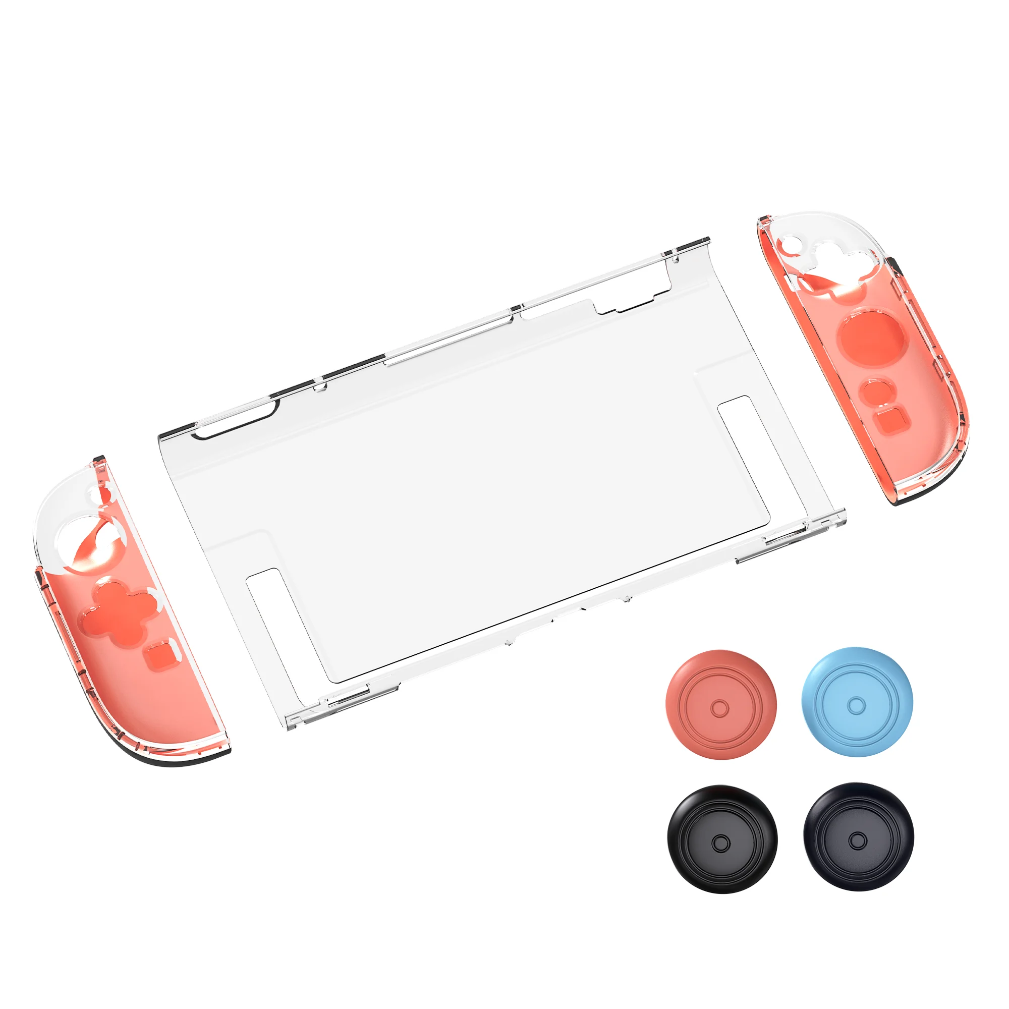 Прозрачный разделенный защитный чехол для NS Switch 2, чехол для контроллера Joyco, полная защита для Switch 2, аксессуары