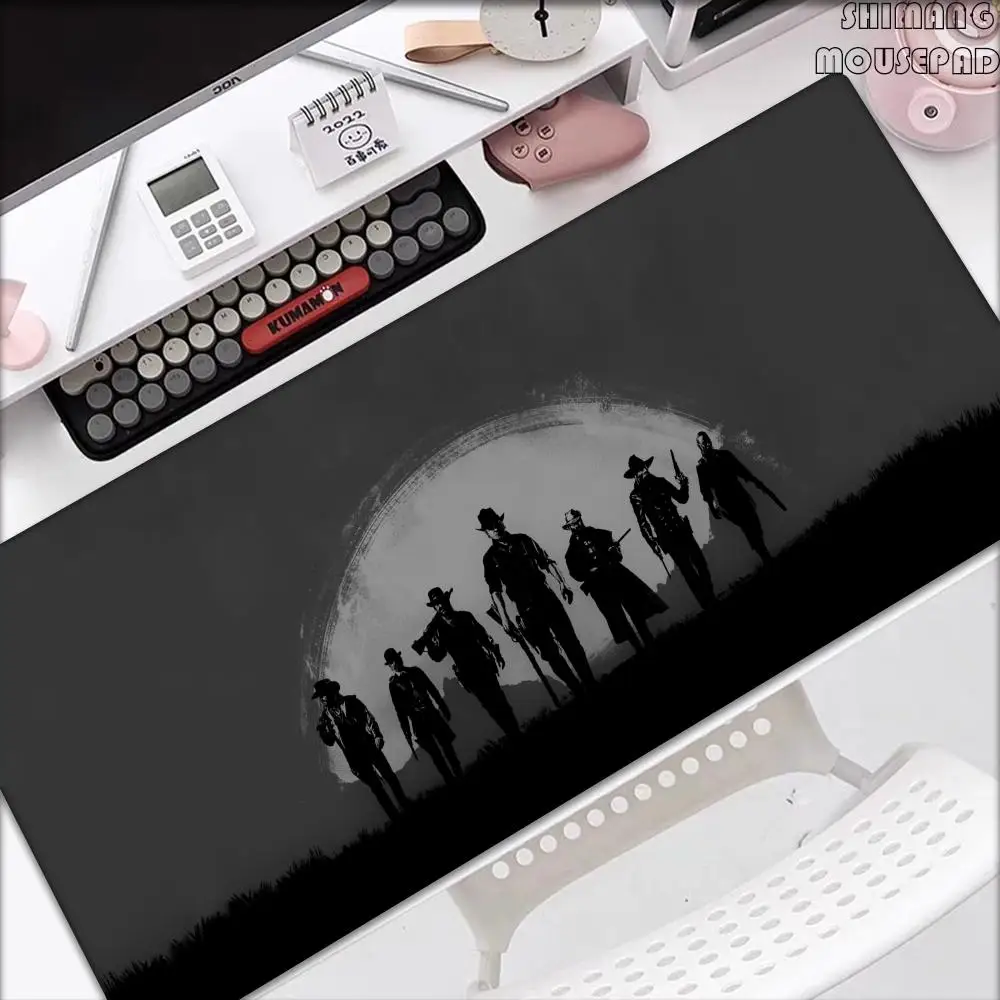 Red Dead Redemption 2 Xxl Anime Cute Mausepad Computer Accessories Game Keyboard Rubber Mousepad Pc Gamer Girl Non-slip Desk Mat