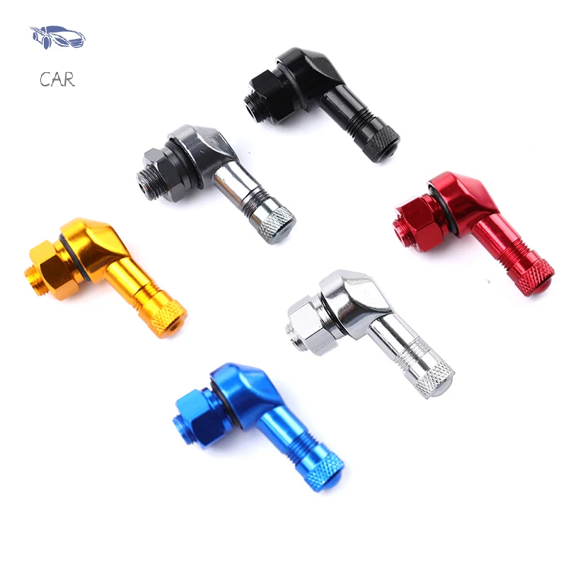 Codo de válvula de Metal, ángulo de 90 grados, llanta de motocicleta, accesorios para neumáticos, ruedas, piezas de repuesto, vástagos de válvula de neumático, 1 ud.