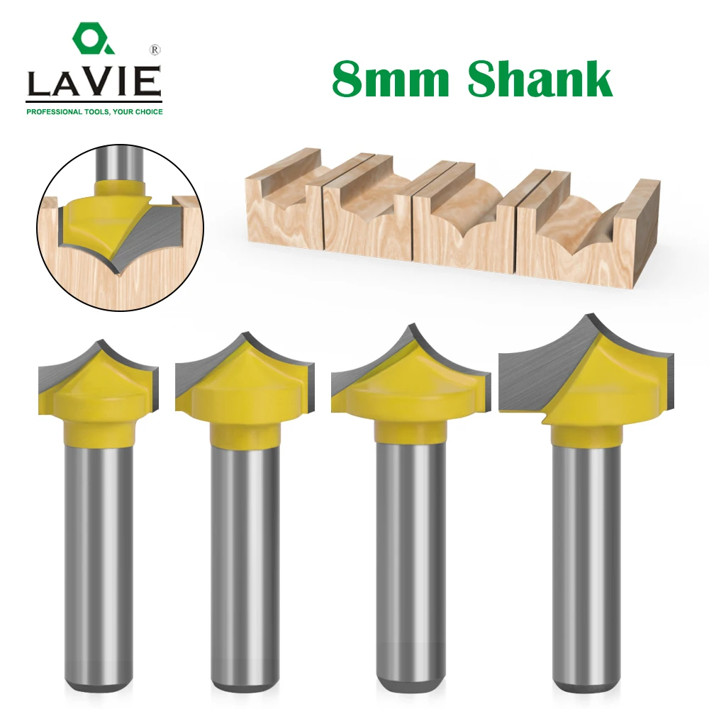 1pc 8mm Shank Solid Carbide Round Point Cut Round Nose Bits Shaker Cutters Tools Woodworking Milling Cutter For Wood MC02044