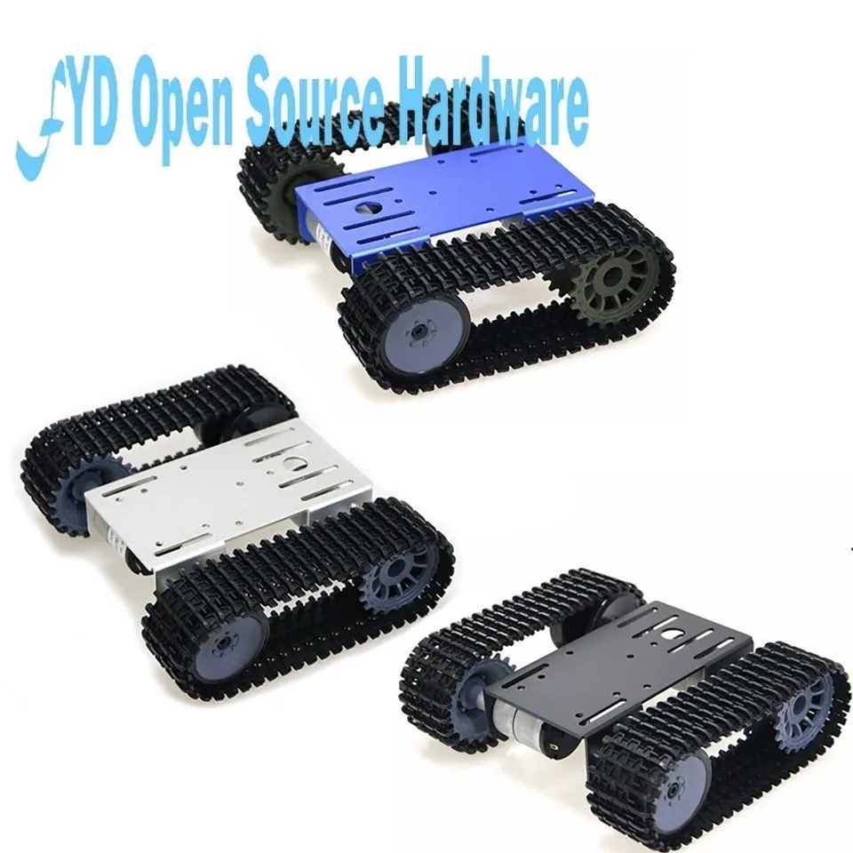 1set mini T101 Smart Robot Tank Chassis Tracked Car Platform with 33GB-520 Motor for DIY Robot Toy Part