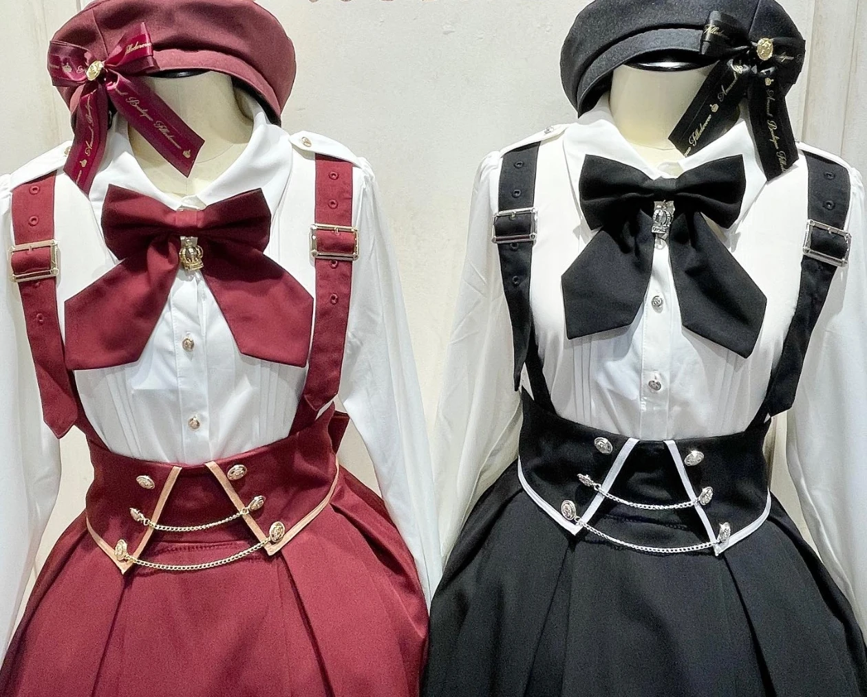 النمط الياباني أنيقة الحلو دمية طوق القوس طويلة الأكمام تنوعا قميص عالية الخصر ضئيلة ألف خط التنانير قطعتين مجموعة للنساء #6