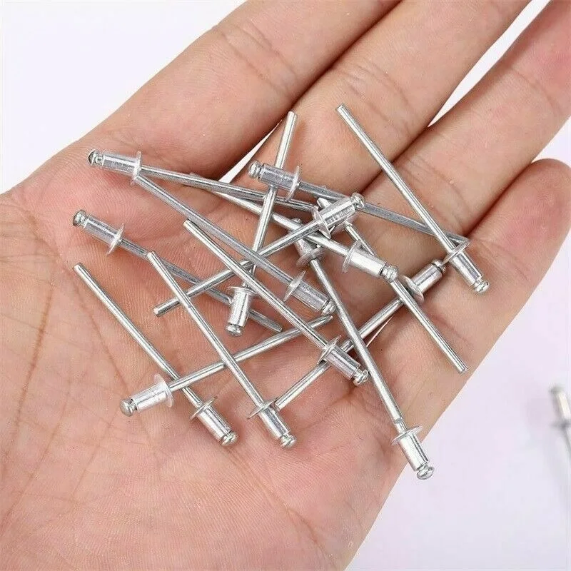 660pcs Pop Rivet 3.2mm 4mm 4.8mm Aluminium Mushroon Head Break Mandrel Dome Head Blind Rivets Nail Pop Rivets