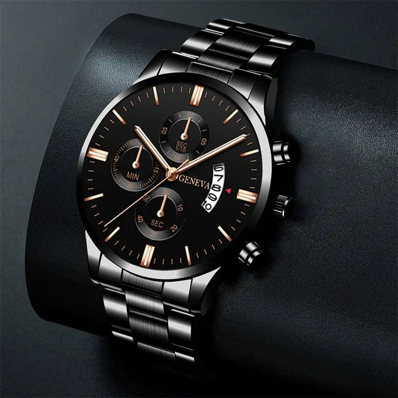 Reloj Hombre 2023 Fashion Mens Watches Luxury Stainless Steel Quartz Wrist Watch Men Business Calendar Watch Relogio Masculino