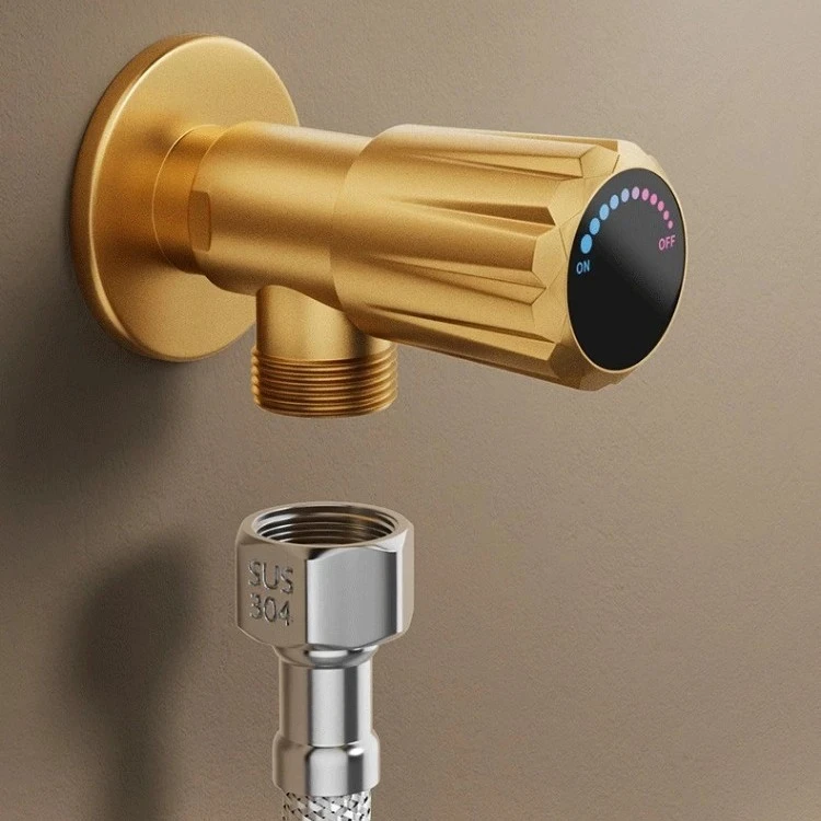 

Universal Bathroom Angle Valve Leakproof Copper Sink Shut Off Valve Toilet Antirust G1/2 Interface Triangle Valve Thickened