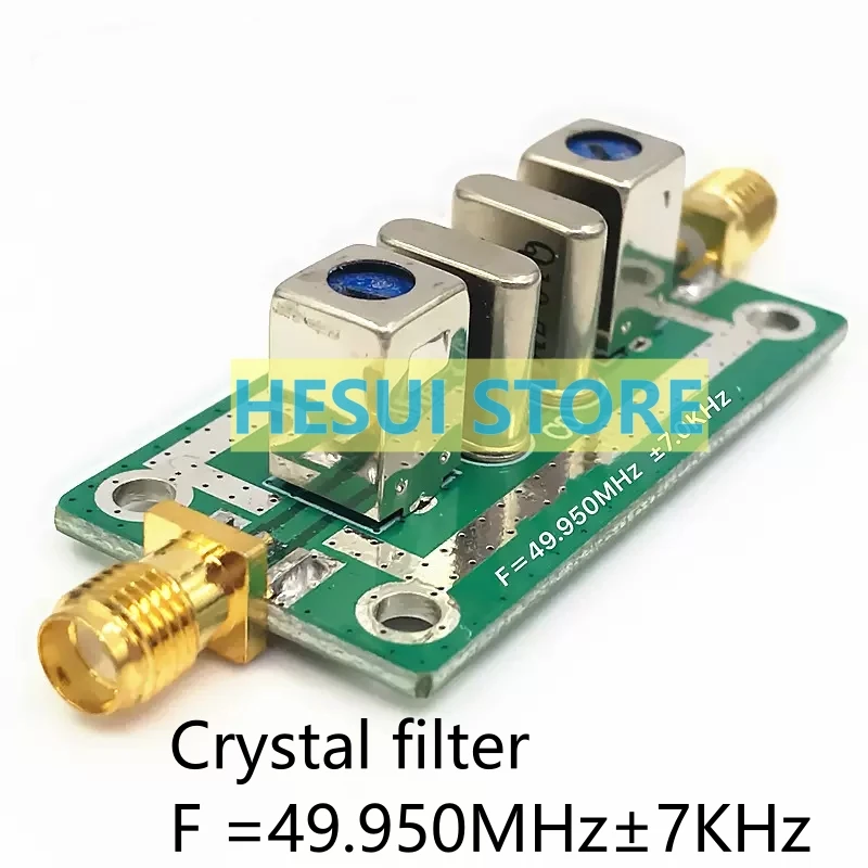 Quartz crystal filter Bandpass narrowband filter 49.950MHz ±7.0KHz